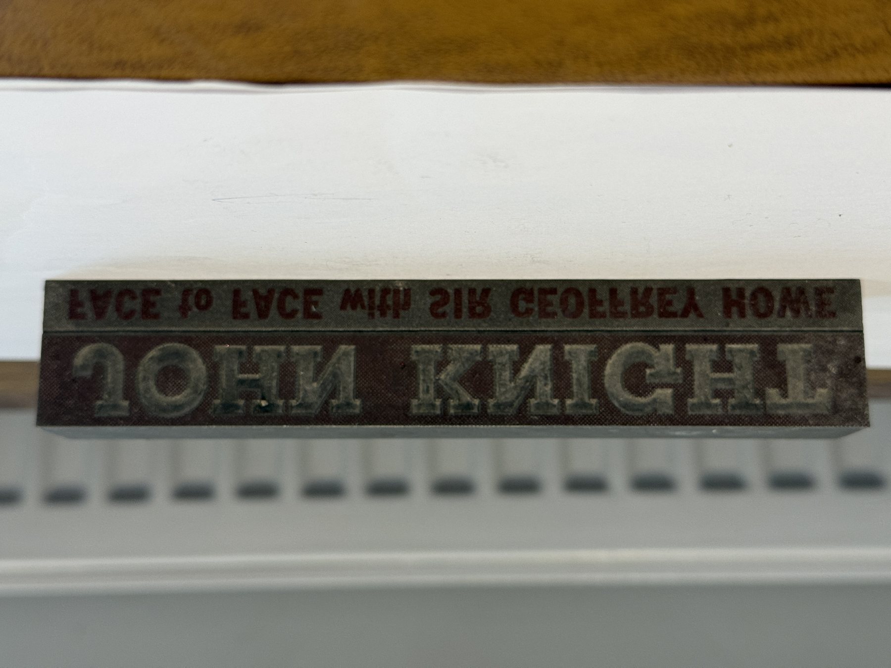 A photographed newspaper cutting from the John Knight archive